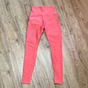 ALO Yoga XS full-length airlift leggings coral/peach color